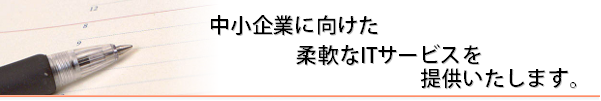 中小企業に向けたあらゆるITサービスを提供いたします。